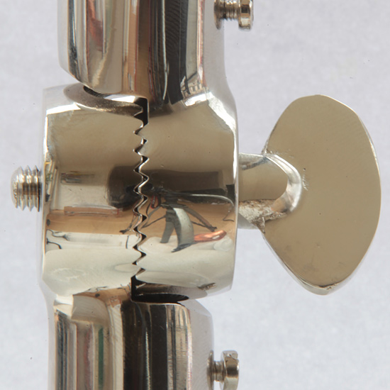 Bielefeld II Pipe pendant light in Bauhaus style: Zahngelenk in Messing vernickelt